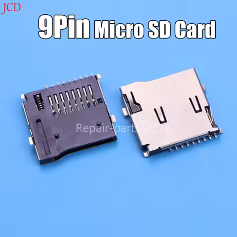 9PIN SD Card Socket Adapter Automatic PCB Connector SD card slot connectors,TF card deck, fit for phone, tablet, Vehicle Naviga