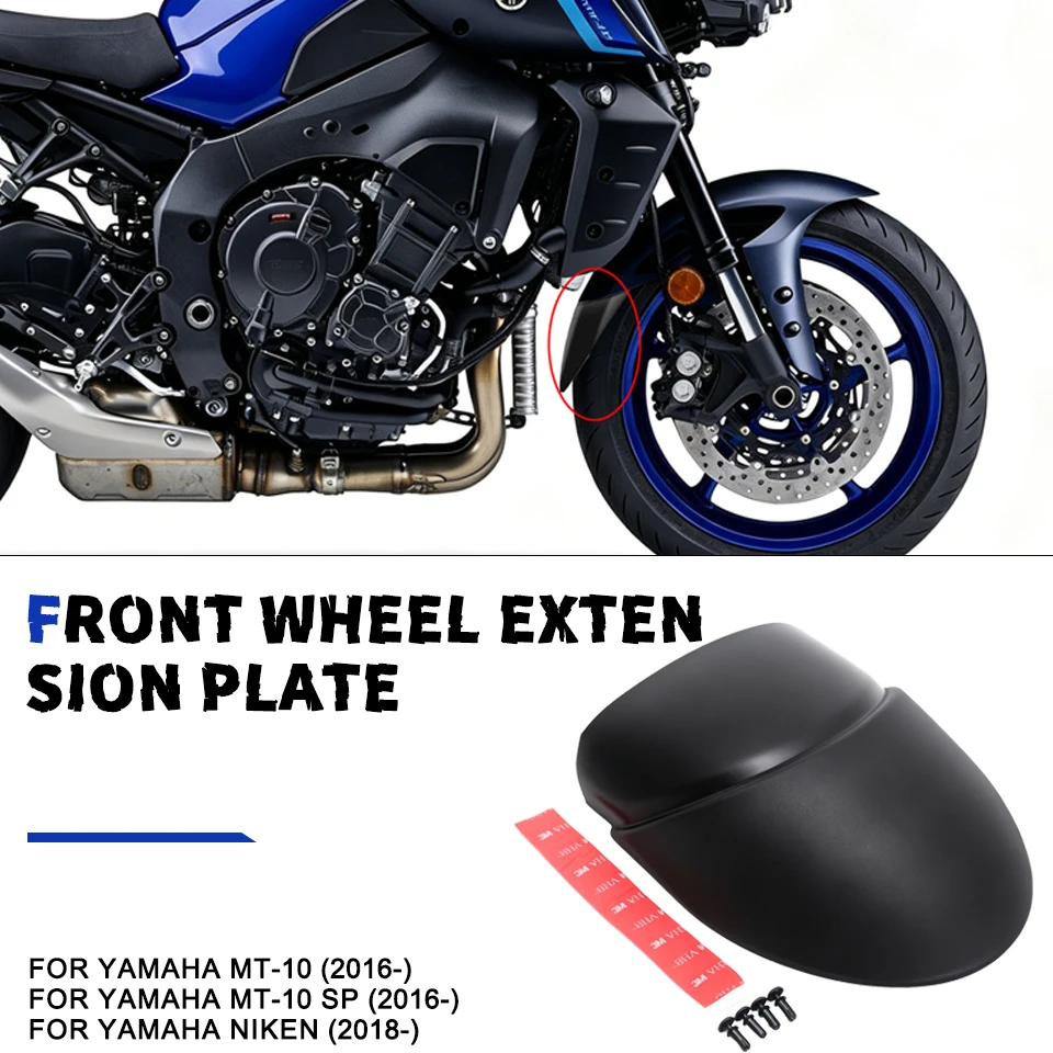 Motorcycle Front Mudguard Fender Extender Extension For Yamaha MT10 MT-10 MT 10 2016- Wheel Splash Guard Accessories