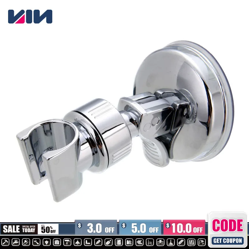 Universal Suction Cup Shower Head Holder ABS Bathroom Bracket Rail Slider Holder Not Fall Off Shower-head Bracket