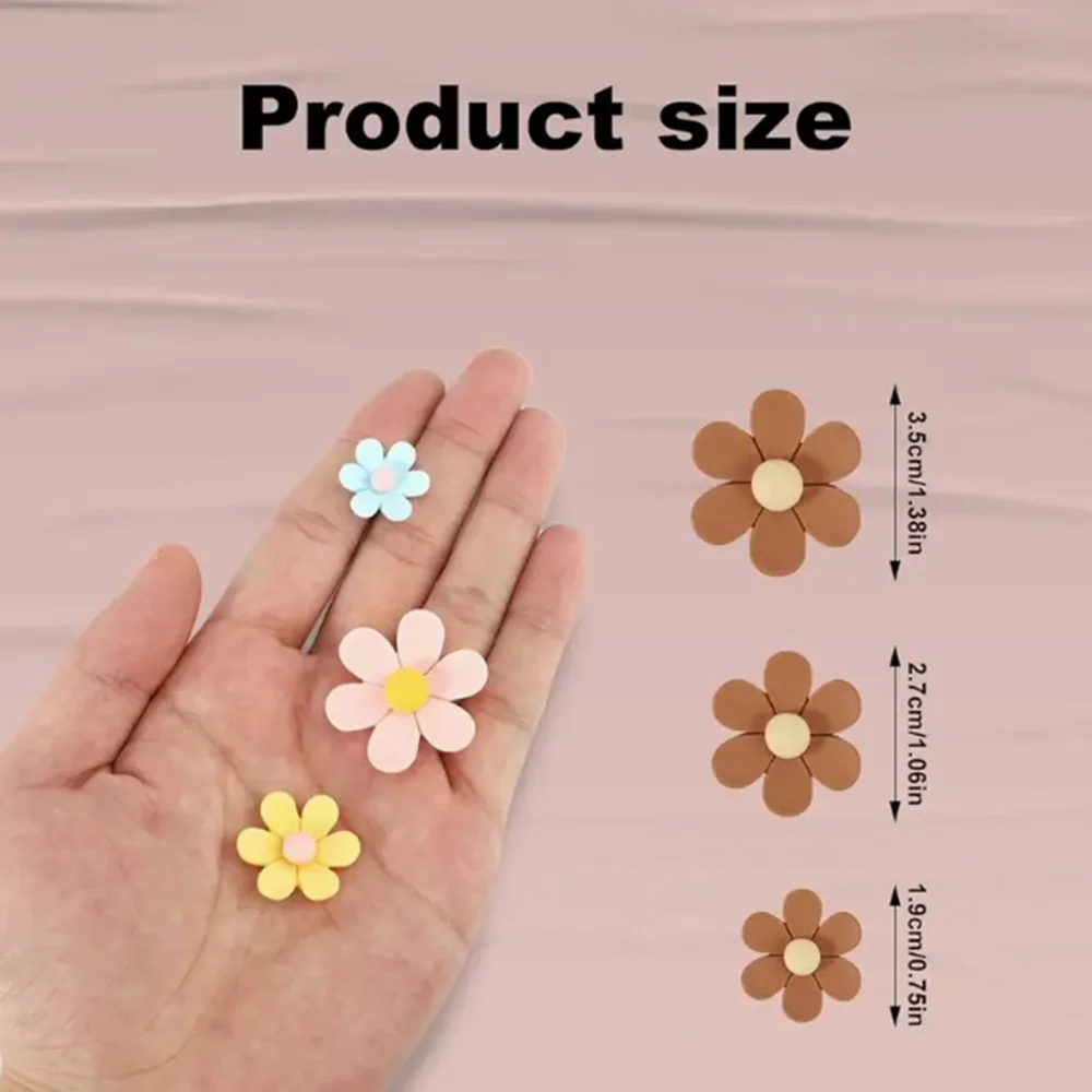 14 pieces of cute fridge magnets, a variety of colors and styles, 3D flower resin decorative magnet, suitable for refrigerators