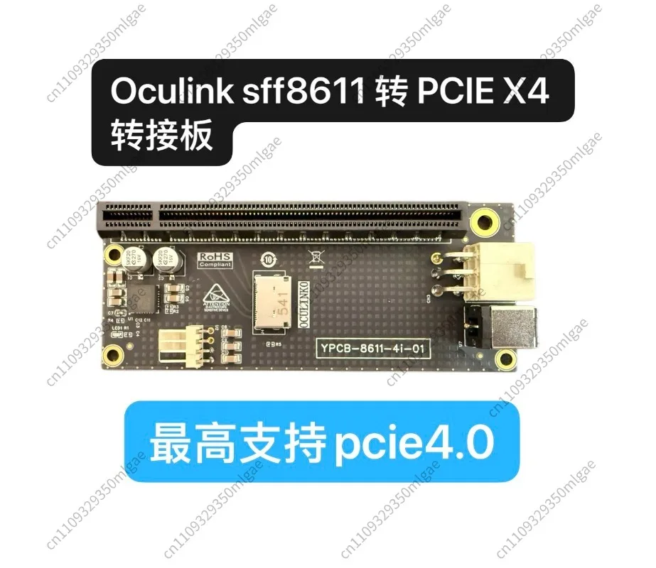 Oculink SFF‑8611 to PCI‑E X4 Adapter Board, High‑Speed Signal Expansion Card