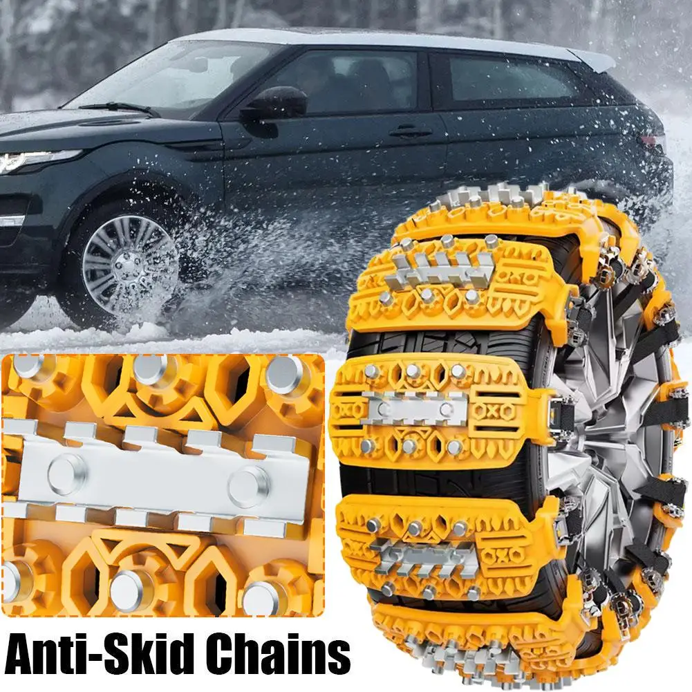 8PCS Snow Chain 2024 Universal Urethane String Anti-skid Chains Off Road Motorcycle Truck Car Winter Tires Tyre Chains For Snow