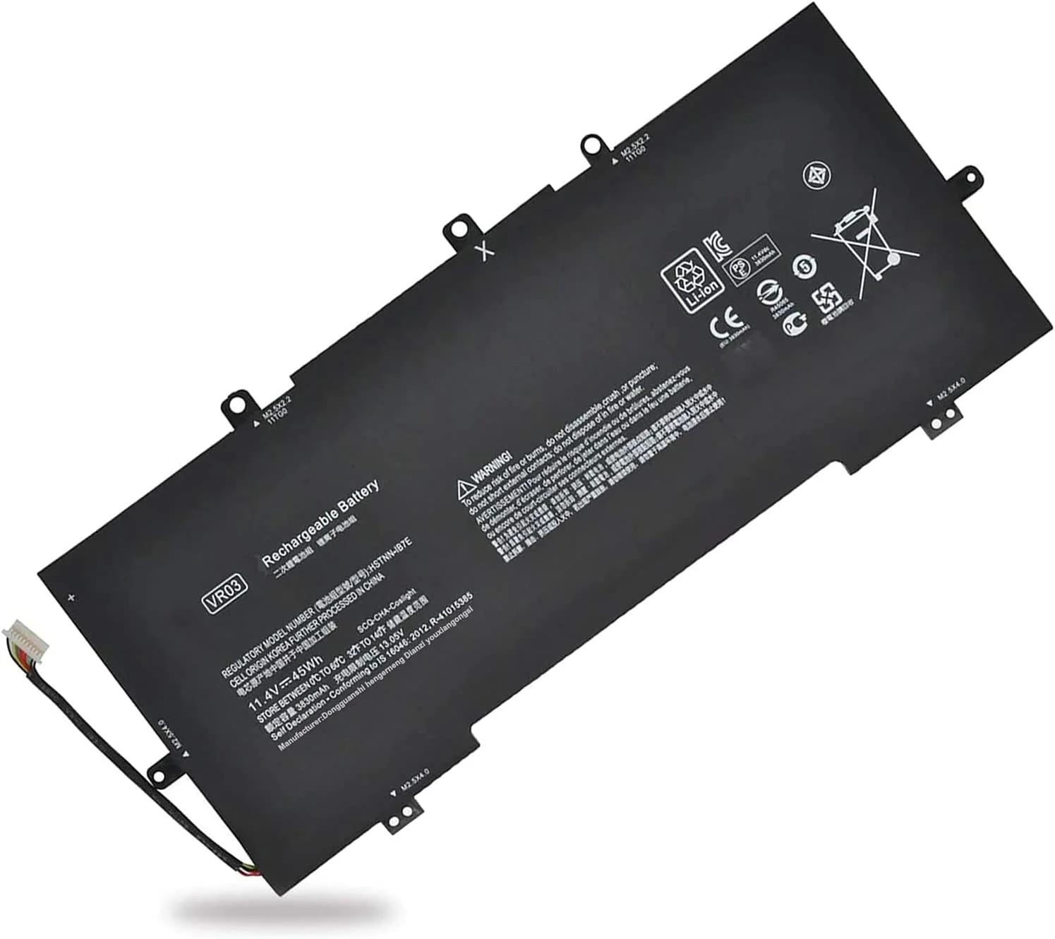 Batería de portátil VR03XL, 11,4 V, 45WH, para Hp Envy 13, VR03XL
