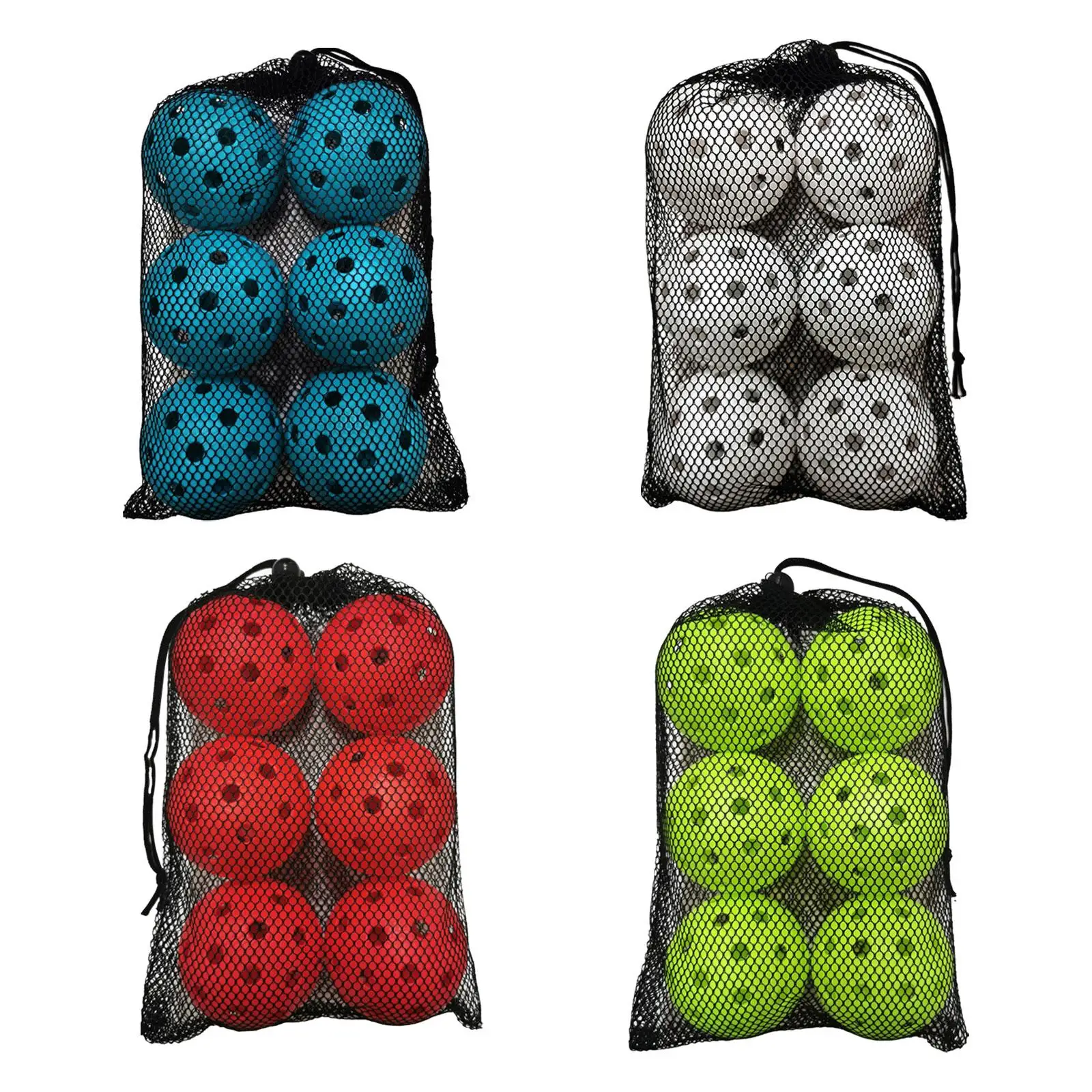 6 pieces pickleball balls, 40 hole pickle balls, specially designed official