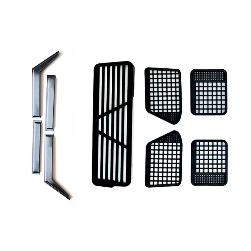 Window Armor Set for Rlaarlo JK07 RC Off-Road/Crawler Cars Model Front Windshield Guard/Visor Easy Mount DIY Decorative Parts