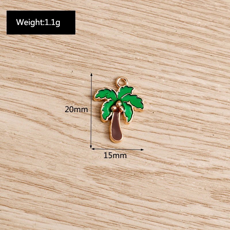 10 Stück niedliche Blumenanhänger, Emaille-Pflanzen- und Topfanhänger für die Herstellung von Halsketten, Ohrringen, DIY-Bastelarbeiten, Schmuckzubehör – Detail 10