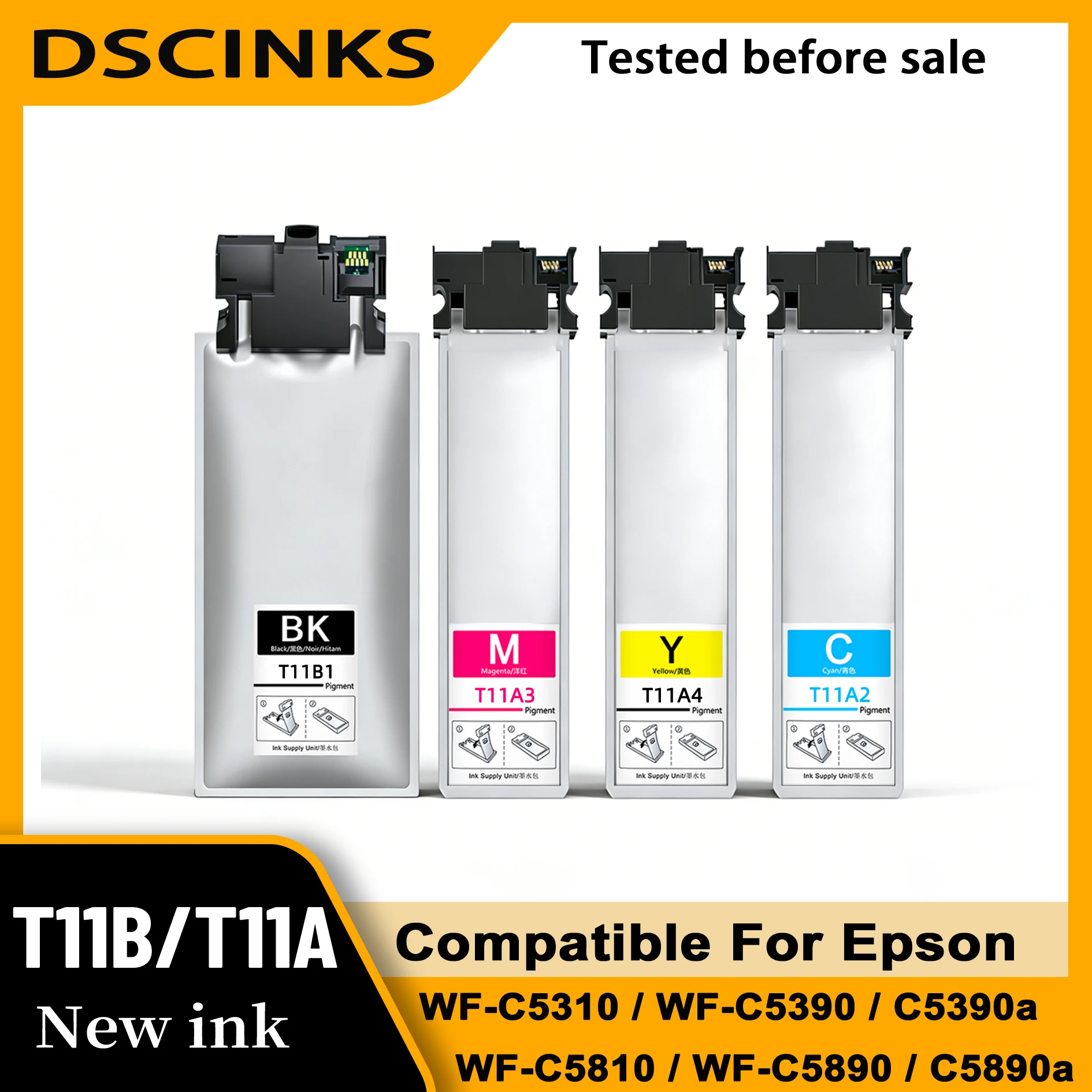 

T11B1 T11A1 T11A2 T11A3 T11A4 ink cartridge for Epson WF‑C5310 WF‑C5390 WF‑C5390a WF‑C5810 WF‑C5890 WF‑C5890a WF‑C5891 printer