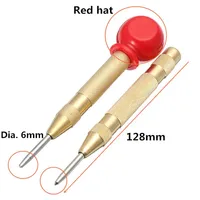6mm Automatic Center Pin Punch Spring Loaded Marking Starting Holes Tool Wood Press Dent Marker Woodwork Tool Drill Bit