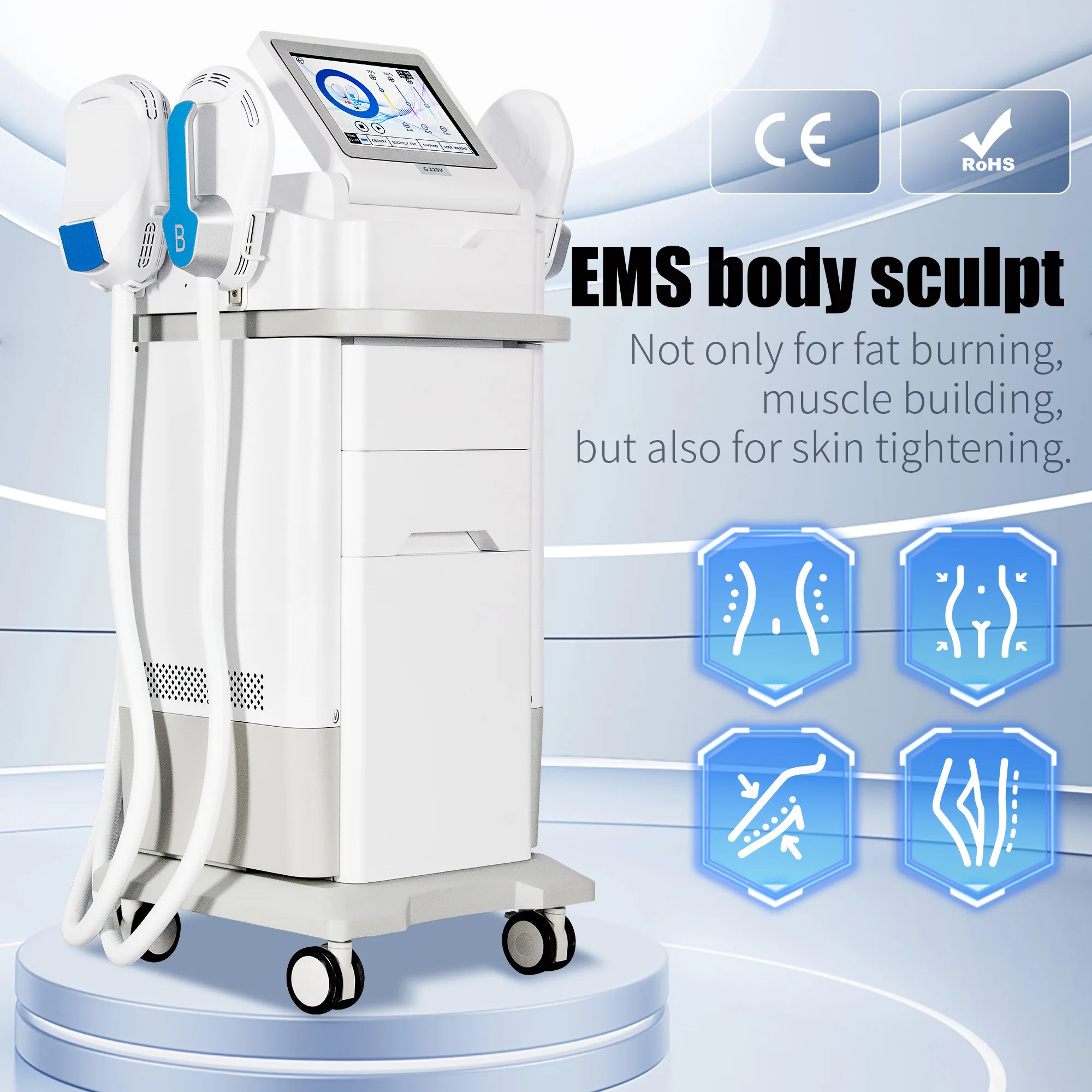 

Ems Neo Tesla RF Machine Professional Body Sculpt 6500W Muscle Stimulator Slimming Portable Equipment