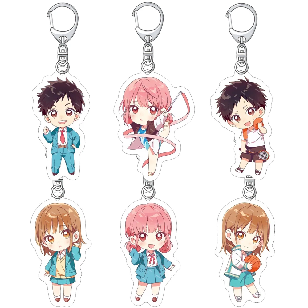 Anime Blue Box Acrylic Keychain Figure Taiki Inomata Chinatsu Kano Hina Chono Cosplay Keyring Bag Pendant Accessories Decor Gift