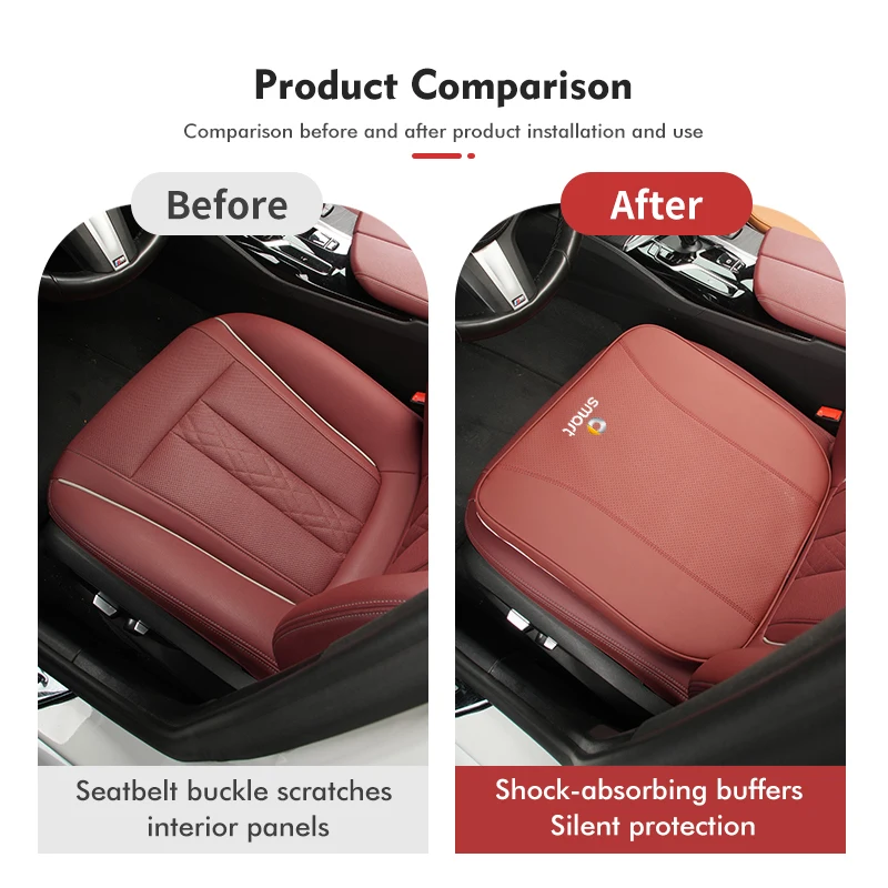 Car Seat Cover Cushion Universal Auto Soft Chair Protector Pad For Smart Fortwo Forfour 451 453 450 452 454 Roadster Coupe