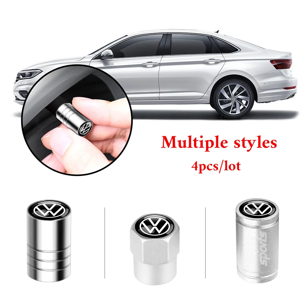 

4Pcs Car Wheel Tire Valve Cap Airdust Cover Auto Accessories For Volkswagen VW Rline GTI R Polo Golf Passat Magotan Tiguan Jetta