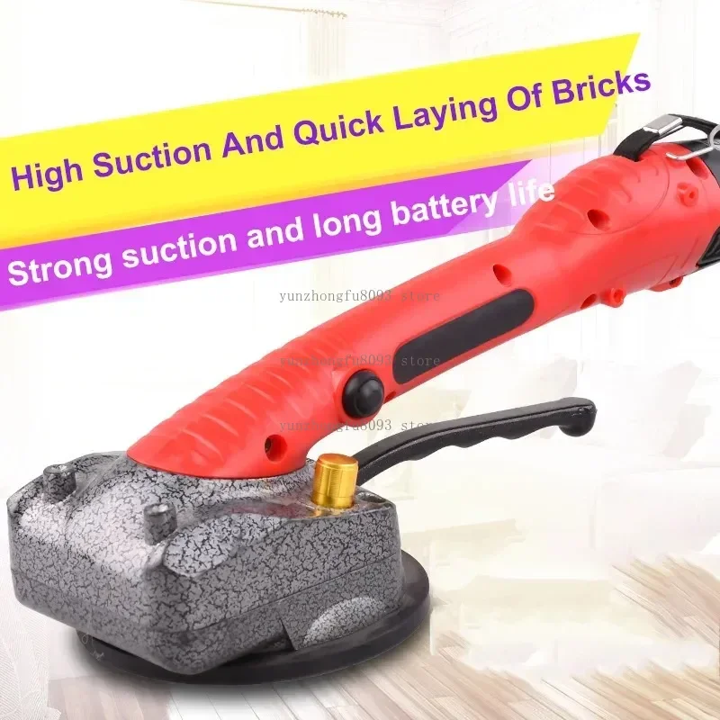 1/2 Battery Tile Tiling Machine, Adjustable Tile Vibrator Suction Cup, Floor Leveling Tool for Ceramic Tile Installation