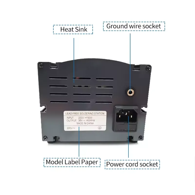 Universal Quick 205H Soldering Station 150W Lead-Free High Frequency Digital Rework Station With 500 Series Soldering Iron Tips