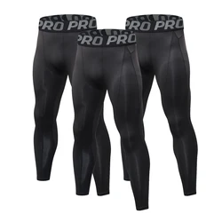 Calças de compressão para homens, Calças justas de ginástica, Leggings atléticos, Spandex Base Layers, Corrida, Basquete, Futebol, Corrida