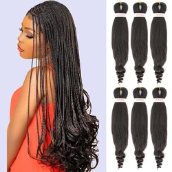 Extensions Pre Stretched Braiding Hair French Curly Crochet Hair Synthetic Hair Braid Easy Hot Water Set Pre-Stretched