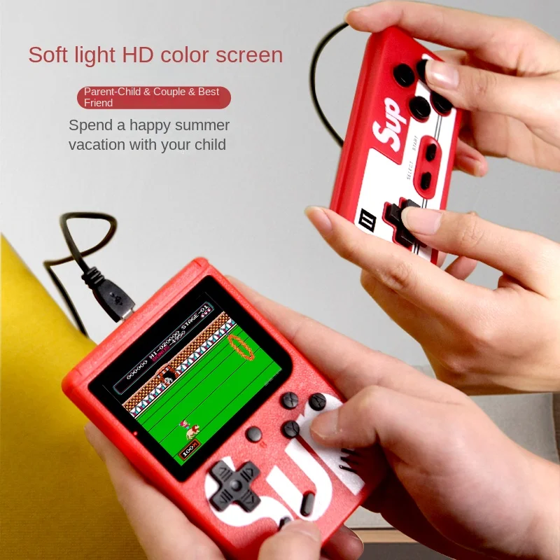 Dual sparring handle children's retro gaming console charging treasure mini