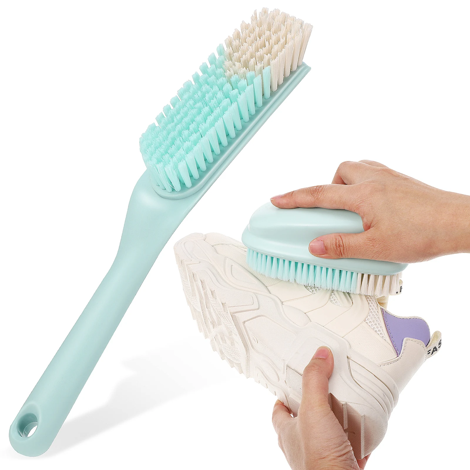 

1Set Cleaning Brush Set Dense Bristle Laundry Scrubber for Tough Stains Shoe Washing Carpet Furniture Household Scrub Brush