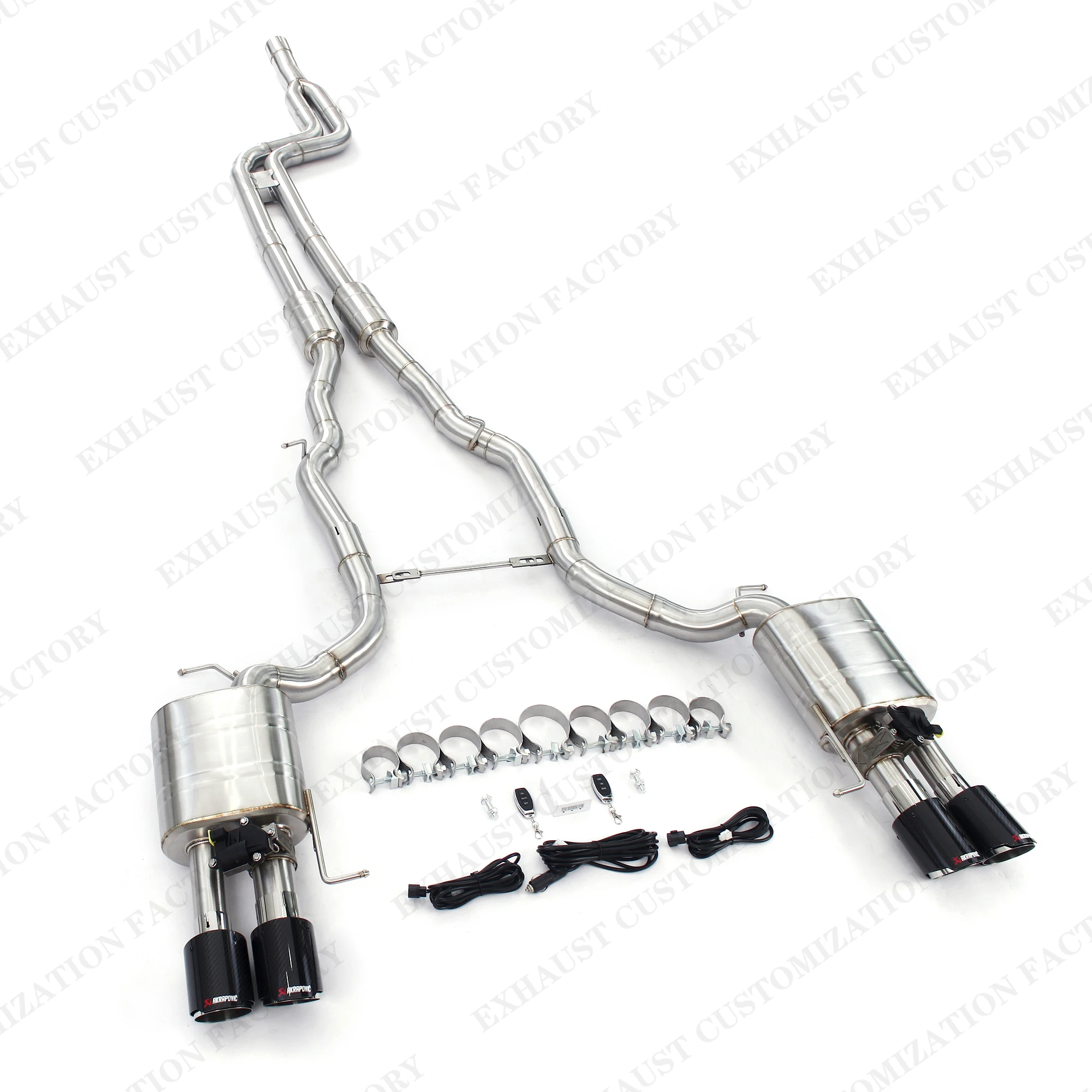 Brushed Catback Exhaust Escape System for 2011-2016 BMW 535i F10 3.0T High Performance Muffler Valvetronic Exhaust Pipe Remote
