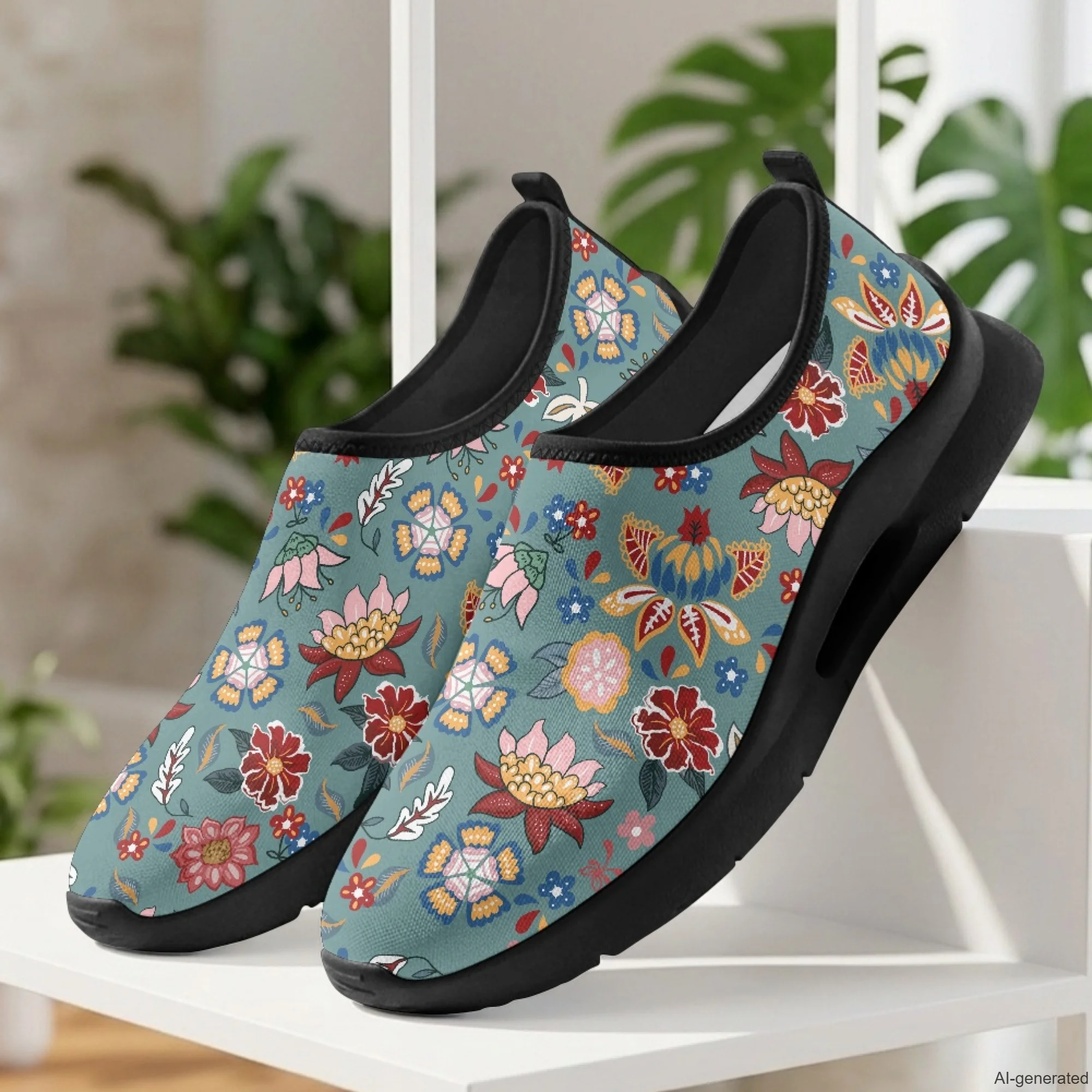 XIXIRIMIDO Mens Casual Shoes Slip On Walking Sneakers Women Gym Workout Shoes Mandala Print Breathable Mesh Shoes 35-48