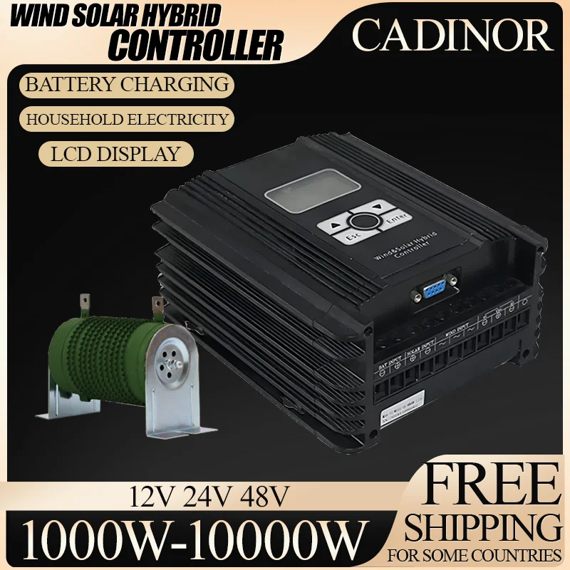 

For You With Dump Load Discharge Regulator LCD Display 1000W-10000W MPPT Hybrid Wind Solar Controller Charge 12V 24V48V