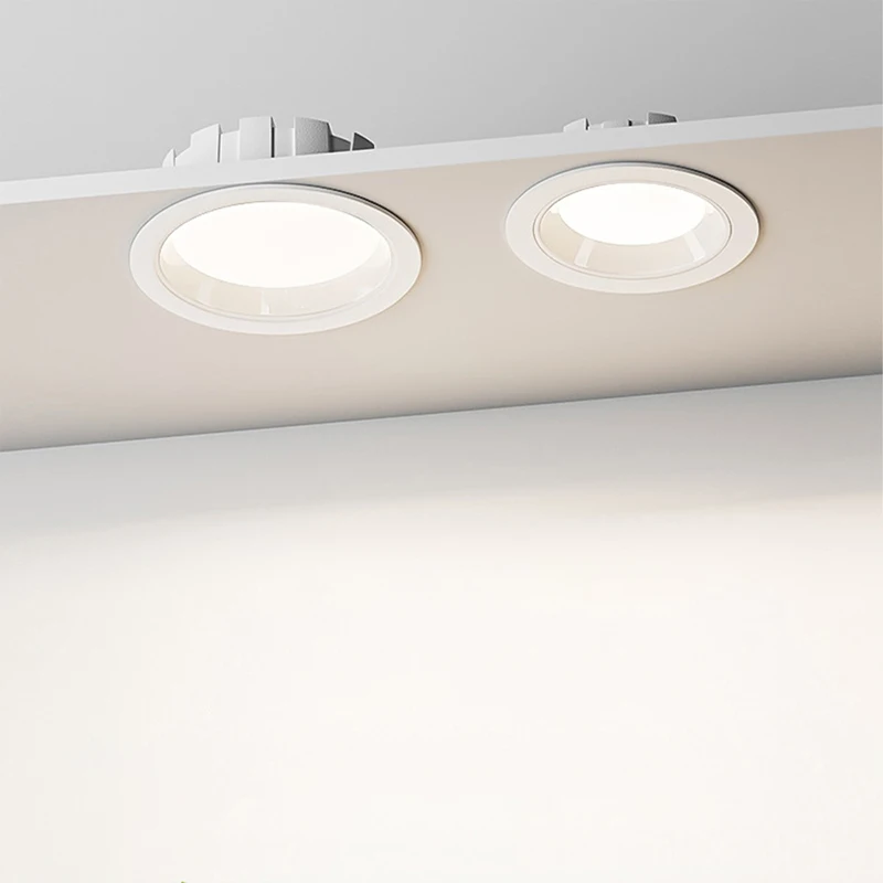 Embedded Anti-Glare LED Downlight, Extra-Large Luminous Surface, Ultra-Thin Size, Multiple Lamp Cup Color Options