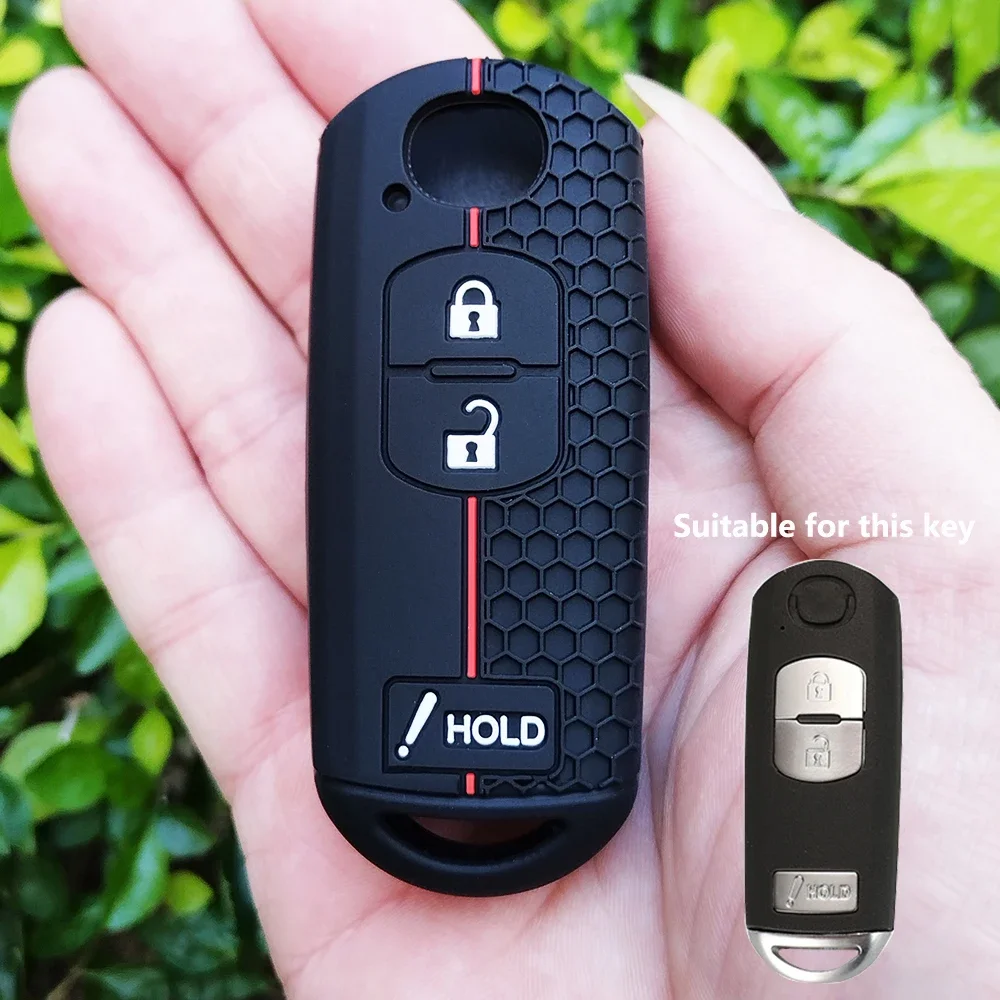 For MAZDA 2 3 5 6 CX-3 CX-5 CX-7 CX-9 New Silicone Car Key Cover Remote Fob Case Sleeve 3 Buttons 2013 2015 2016 2017 2018 2019