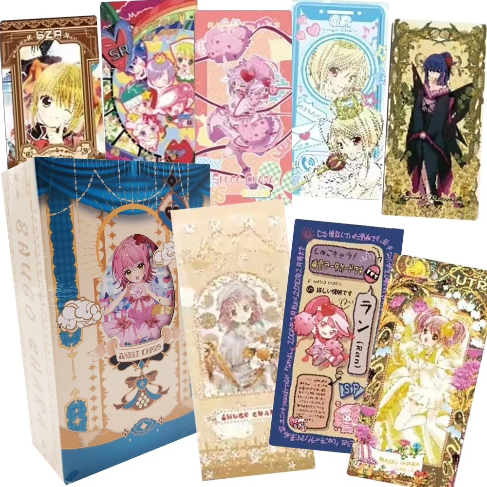 Коллекционные карточки с персонажами аниме Shugo Chara в Q-версии: милые лазерные карты с эффектом текучего песка, лимитированная серия, креативный подарок