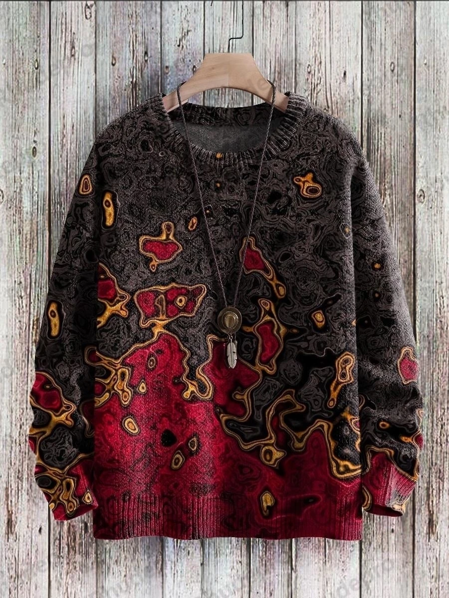 Christmas Cartoon Mushroom Pet Skull Sweater Graffiti Retro Vintage 3DPrint Pullover Harajuku Casual Unisex Winter Streetwear A4