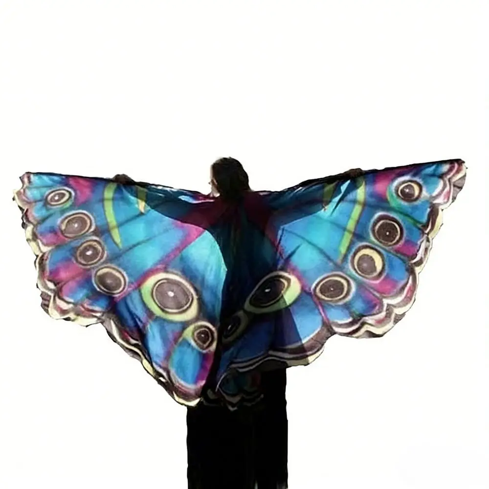 Beautiful Moth Butterfly Cape Halloween Masquerade Butterfly Peacock Shawl Dress Up Show Butterfly Cosplay Costumes Banquet