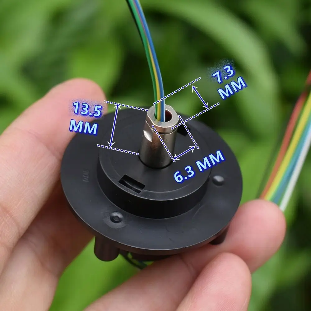1Pcs 2A Slip Ring Micro Hat-type Conductive Slip Ring Pure Copper Hollow Shaft Rotary Connector
