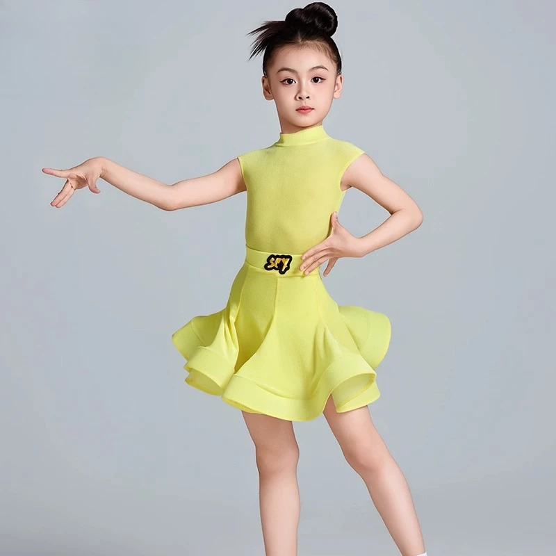 

Stage costumes Latin dance costumes forgirls new summerultra-thin velvet skirts professional competition regulations performance