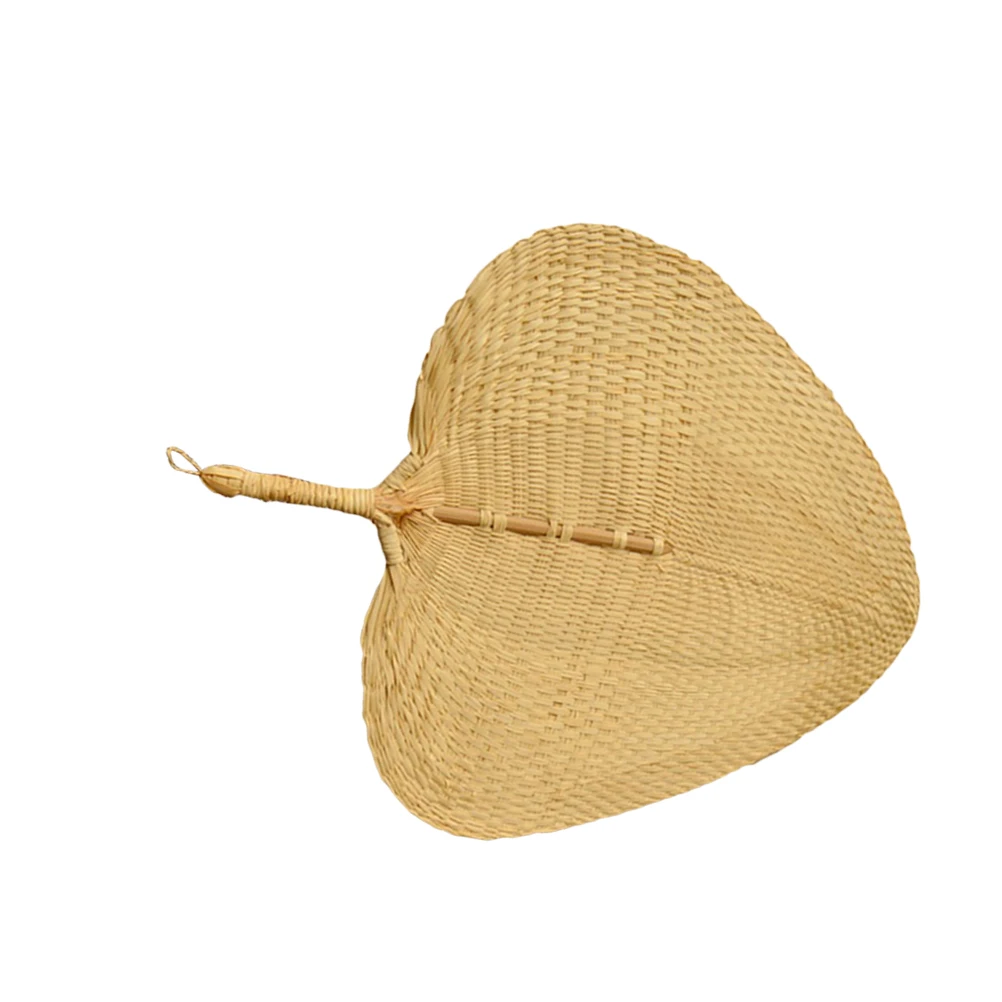 

Handmade Natural Palm Leaf Fans Lightweight Peach Shaped Woven Handheld Cooling Fan Home Decor Wedding Props Performance