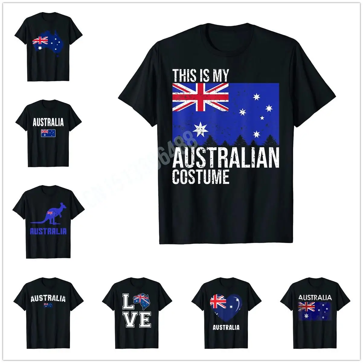 More Design Australia Day Funny Australian Map Flag Patriotic T-Shirt For Men Women T Shirt Hip Hop Tops Cotton Tees