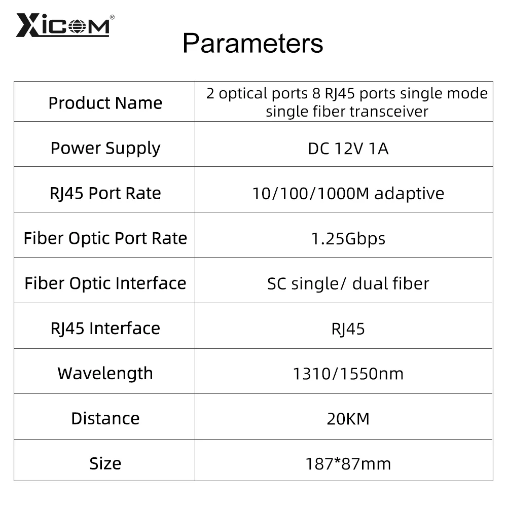 Imagem -06 - Conversor de Mídia de Fibra Óptica 10 m 100 m 1000m Rj45 Utp sc Fiber Port Fast Ethernet Pcba Pcs