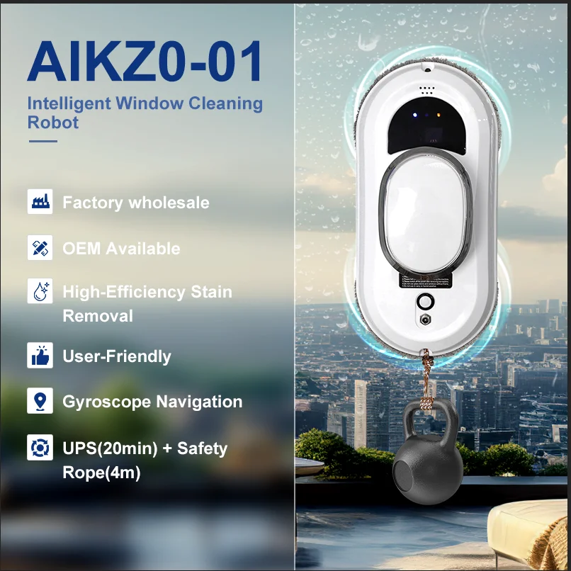 Recommend Multi-functional Window Cleaning Robot Multiple Safety protection Measures Eco-Friendly Household Use Glass Cleaner