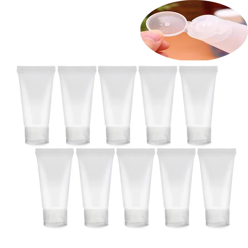 

100pcs 15ml 20ml 30ml 50ml 100ml Empty Frosted Plastic Soft Tubes Cosmetic Cream Emulsion Lotion Shampoo Packaging Containers