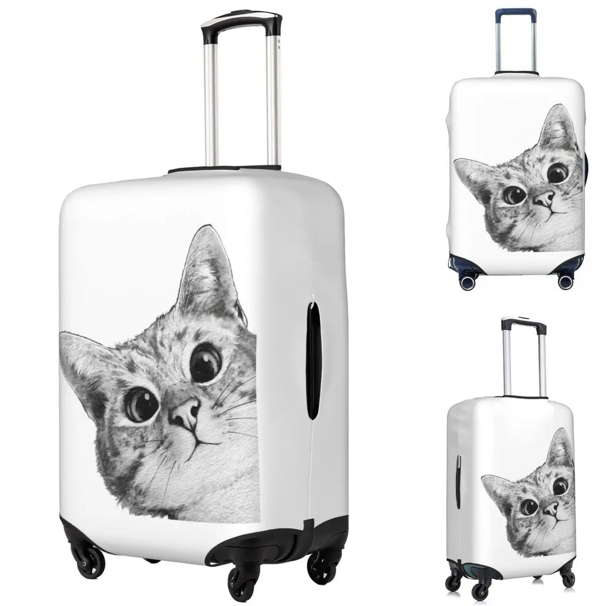 

Sneaky Cat Suitcase Cover Protection Elastic Travel Luggage Protector Covers for 18-32 Inch