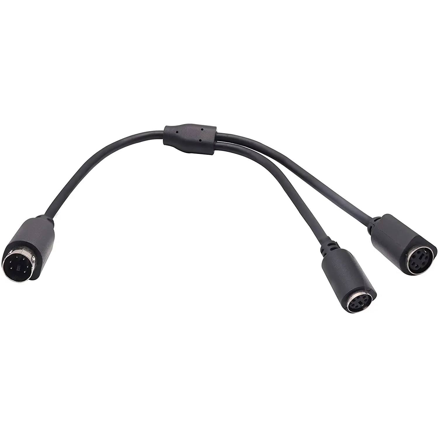 PS 2 Bộ Chia 6 Pin Mini Din Nam Cắm 2 X Nữ Ổ Cắm Cáp Chuột/Bàn Phím Chia Cổng dây Cáp-PS/1 (M) sang PS/2 (F) 30Cm