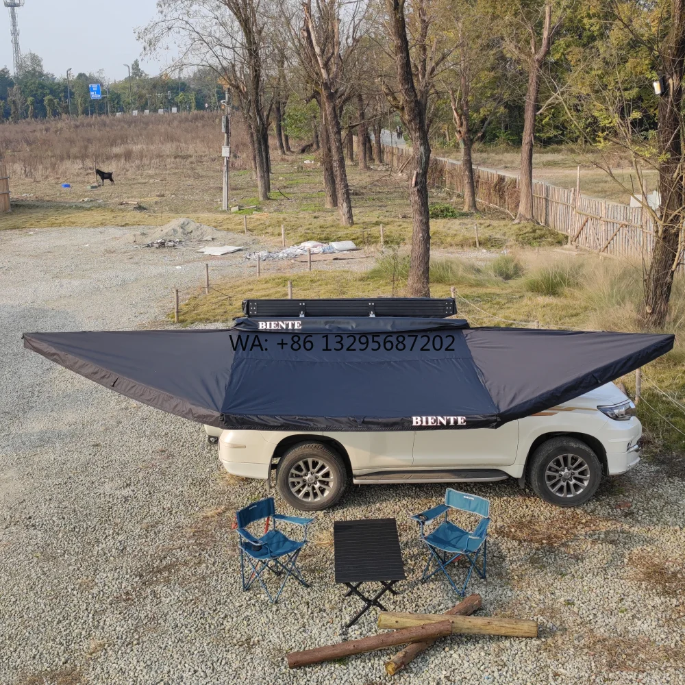 

180 Degree Awning Car Roof Top Tent Awning Free Standing With Led 4X4 Outdoor Camping Vehicle Awning