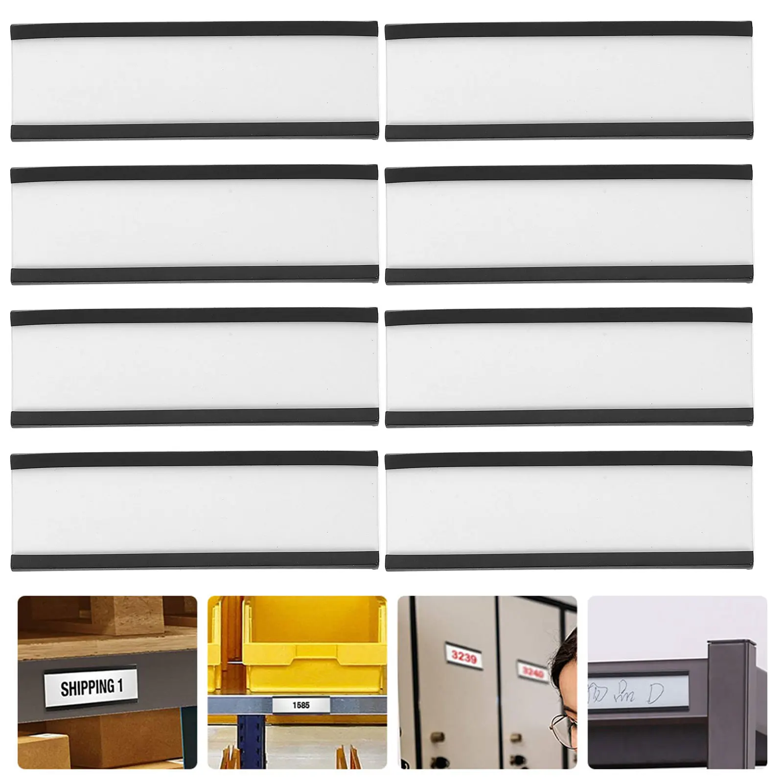30pcs Channel Magnetic Label Holder Strong Sturdy Label Holder For Shelf Organization Door Lockers Warehouse Shelving