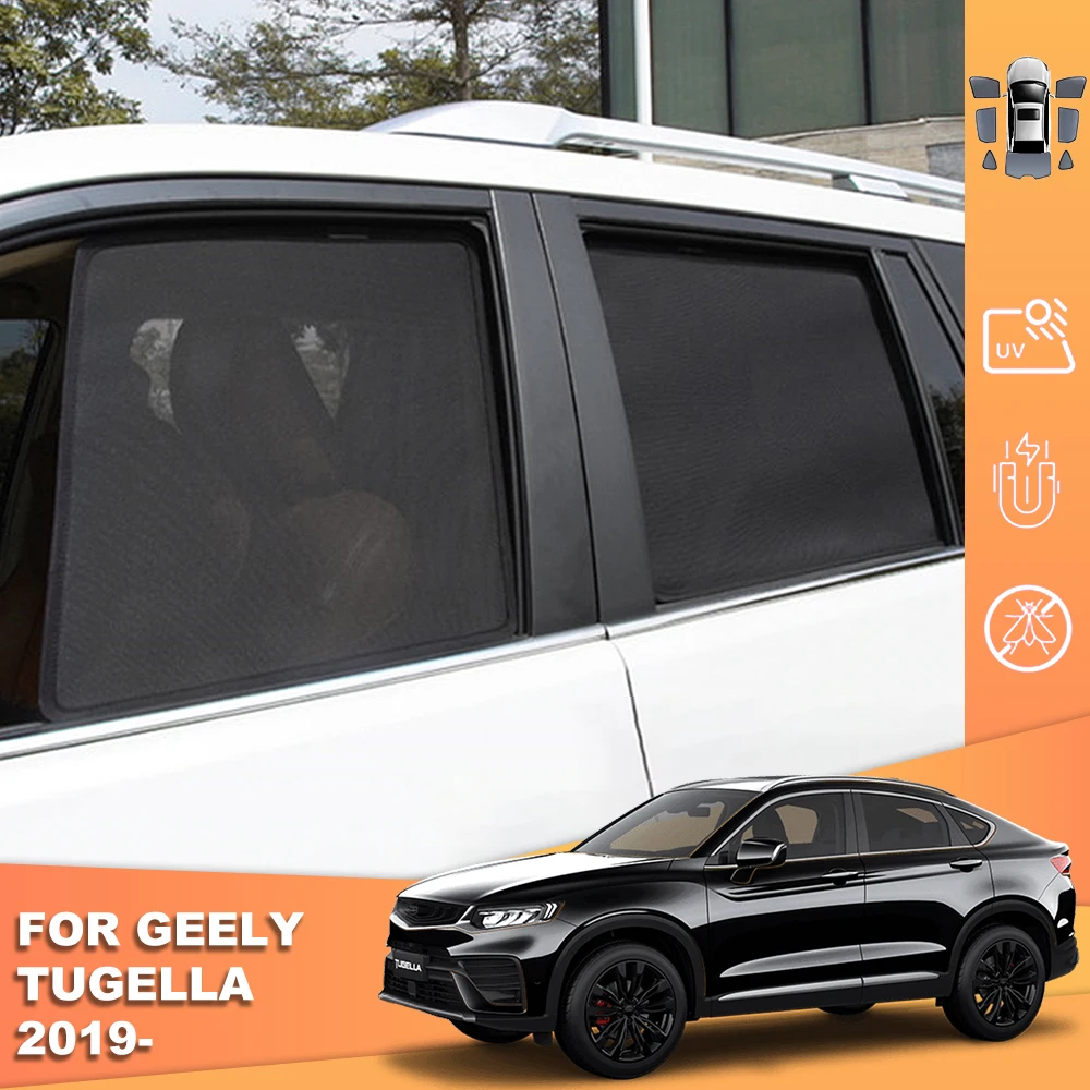 

For Geely Tugella 2019-2024 Magnetic Car SunShade Shield Front Windshield Curtain Rear Side Baby Window Sun shade Visor