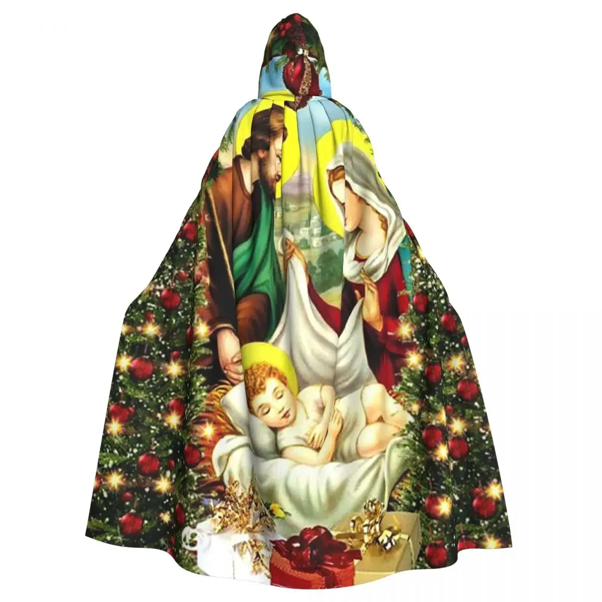 

Unisex Adult Our Lady Of Guadalupe Virgin Print Cloak with Hood Long Witch Costume Cosplay