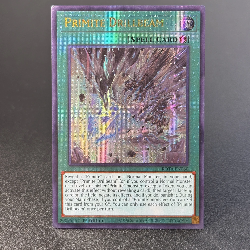 2PCS Yu-Gi-Oh! TCG Anime Cards Holographic-QCScR  Collectiontoy Primite Drillbeam Test Bear Liberator Eto Substitoad Argostars