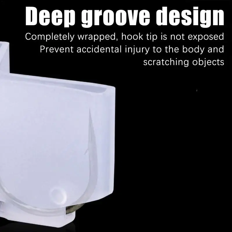 الصيد خطاف ثلاثي الأبعاد الأغطية 100 قطع أغطية حماية قبعات السلامة لصيد الأسماك خطاف ثلاثي حامل السلامة الصيد هوك #3