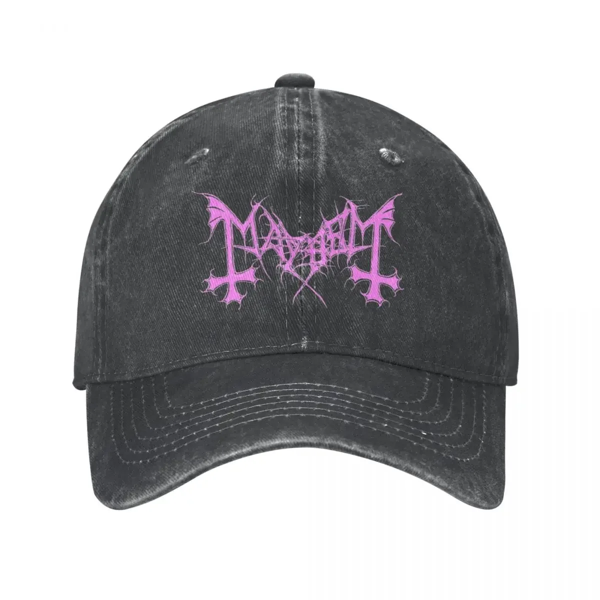 Mayhem Band Logo Men Women Baseball Caps Distressed Denim Washed Caps Hat Vintage Outdoor Running Golf Sun Cap