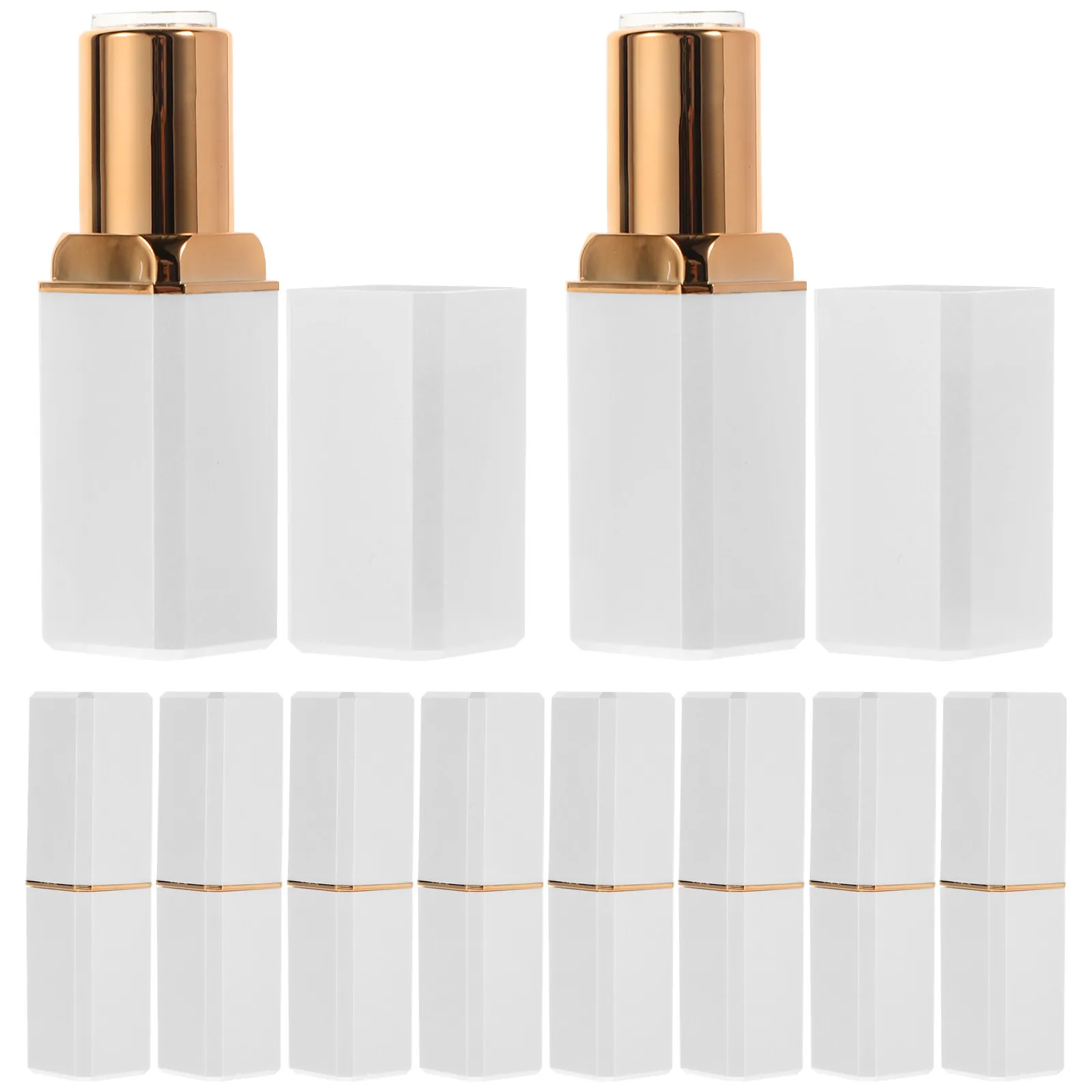 10 tubos de bálsamo labial, envases vacíos para brillo labial, tubos recargables para hacer tu propio lápiz labial, para viajes, negocios y vacaciones
