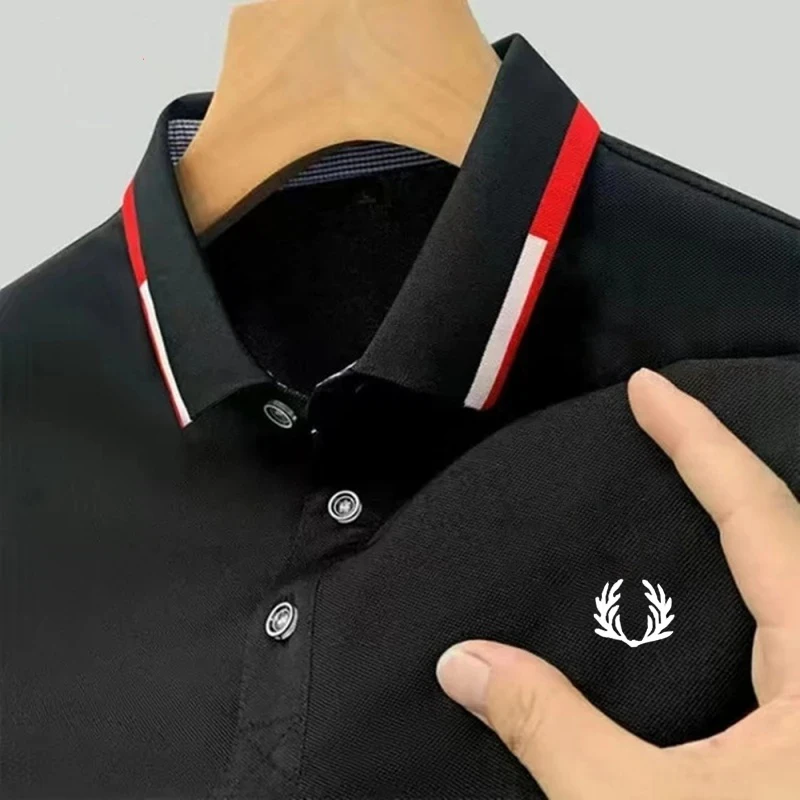 Embroidery LONSDALE new summer hot selling men\'s polo shirt, high-quality short sleeved top, businesEmbs casual men\'s polo shirt