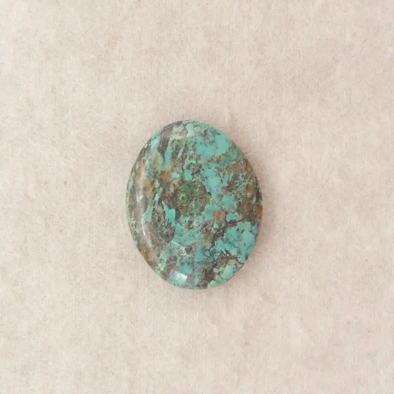 

Африканский бирюзовый овальный кабошон, натуральный многоцветный драгоценный камень с крапчатыми узорами для изготовления ювелирных изделий 33x27x8 мм-10,9 г