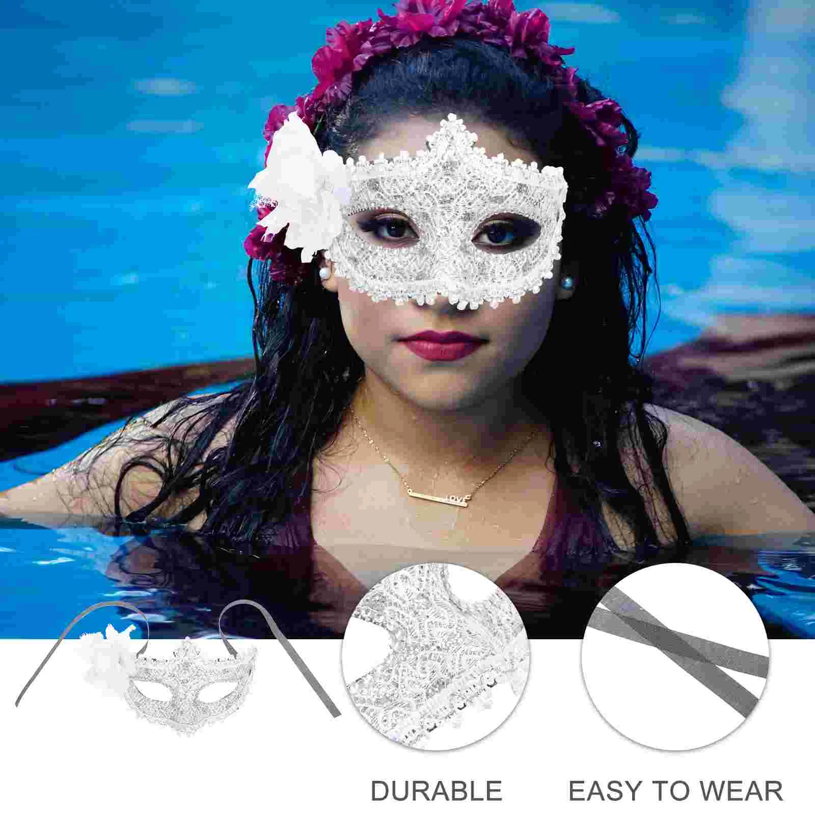 Carnival Mask Delicate Masquerade Eye Props Decorate for Lady Halloween Masks Plastic Party Decorative Miss Lace